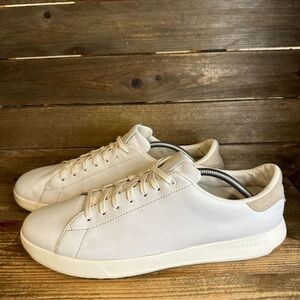 Mens Cole Haan Grand Pro White Leather Casual Tennis Sneakers Shoes Size 12 M